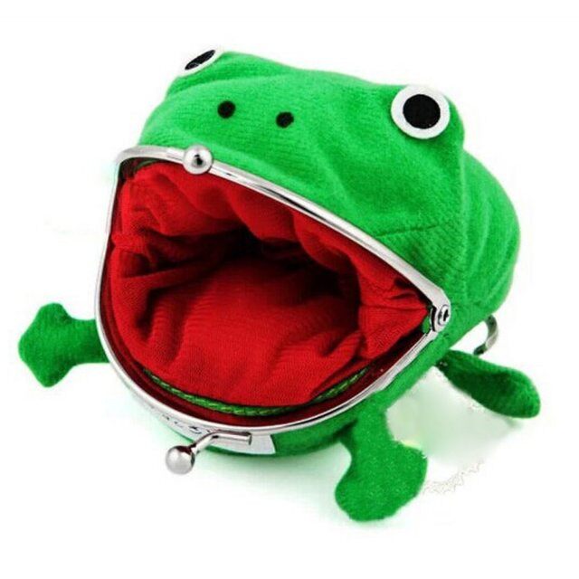 free shipping frog wallet anime cartoon wallet coin purse ma