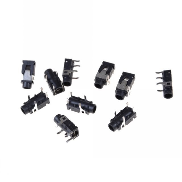 2018 10pcs/lot PJ321 3.5mm Female Audio Connector 4 Pin SMT