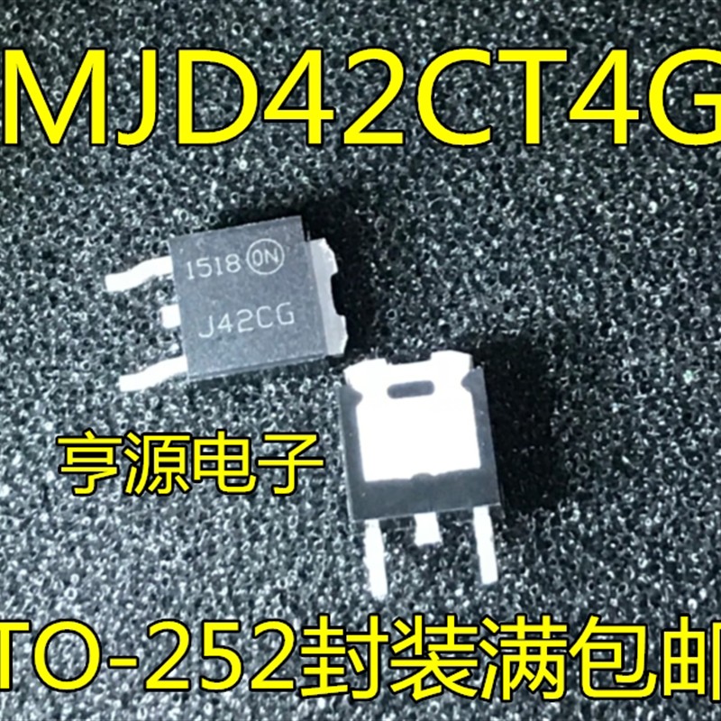 全新 MJD42CT4G  J42CG J42C TO-252 达林顿三极管芯片 原装现货