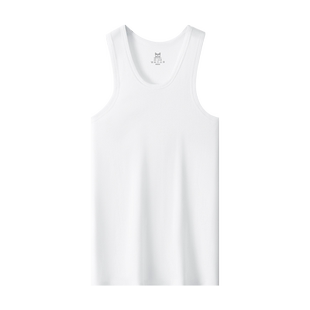 猫人男士背心纯棉全棉100%不变形2025新款打底内穿男式跨栏老头衫