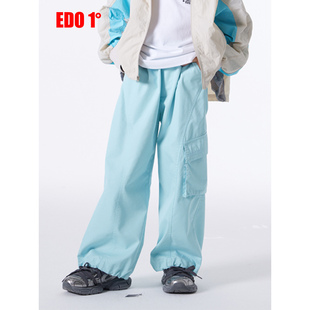 edo1一度童装outlets儿童工装风时尚宽松阔腿裤户外百搭休闲长裤