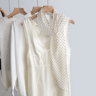 日本品质经典 发带绑发长 波点丝巾高级百搭配饰系脖女2026春夏新款