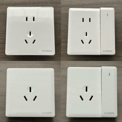 SOBEN松本X1系列开关插座86型面板雅白