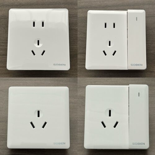 SOBEN松本X1系列开关插座86型面板雅白