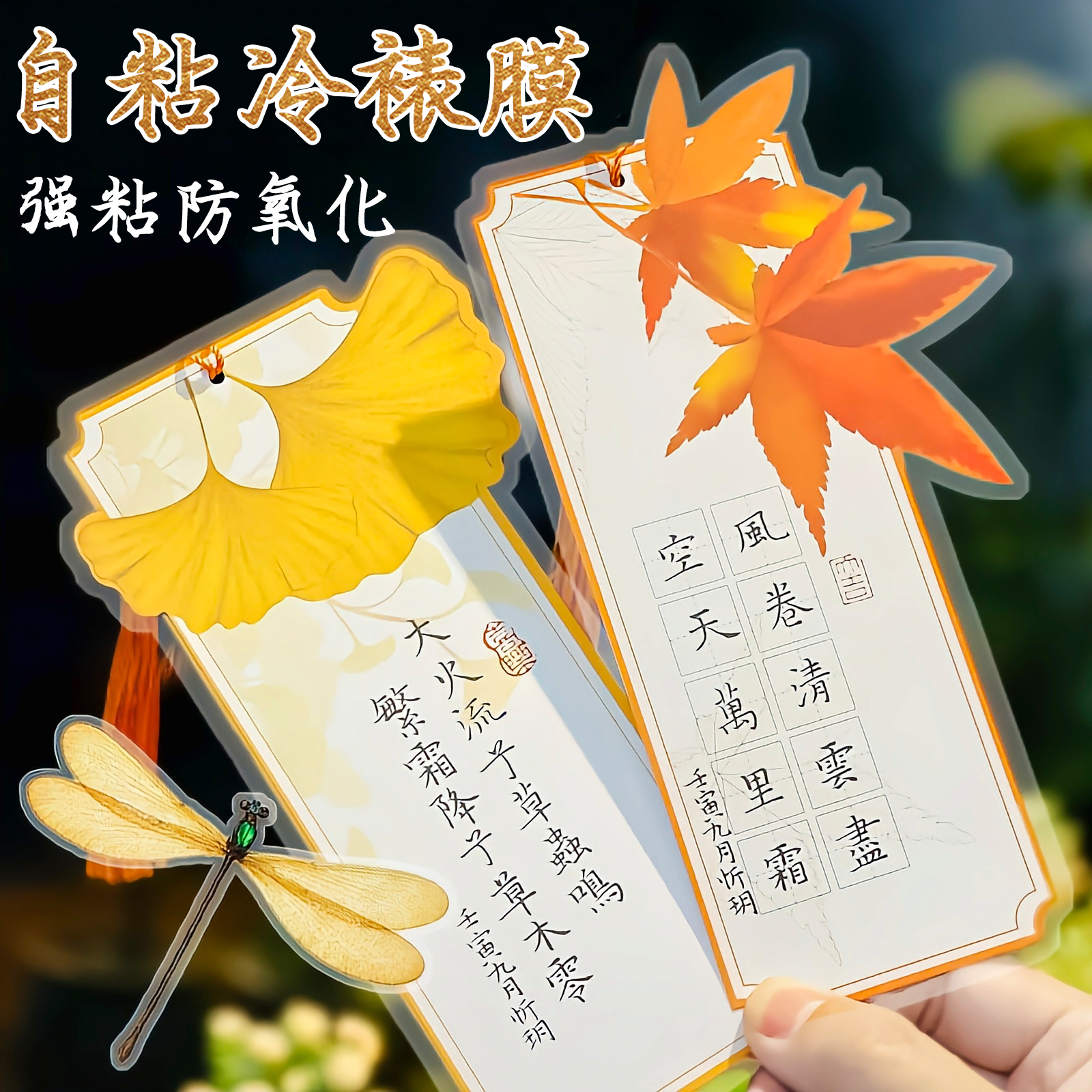 树叶标本冷裱膜书签落叶相片塑封膜照片保护膜大尺寸植物过胶贴膜