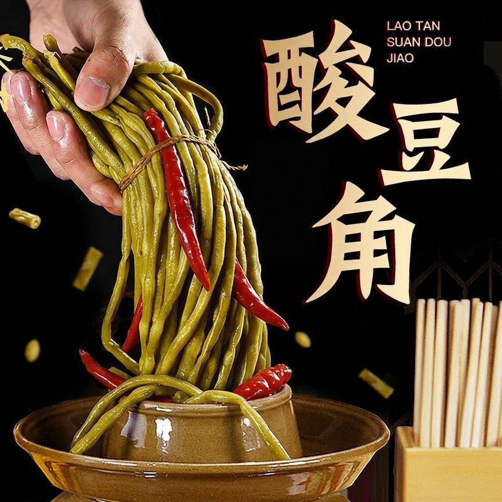 农家泡酸豇豆酸豆角500g装传统工艺脆爽酸辣下饭菜螺蛳粉配菜咸菜