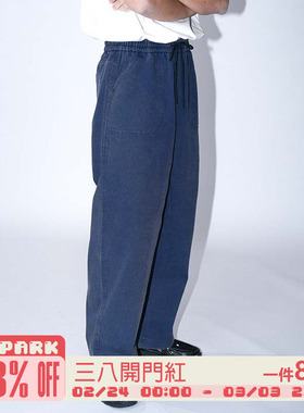 O3PARK日系宽松工装裤通勤百搭弯刀廓形做旧褪色休闲裤水洗法工裤