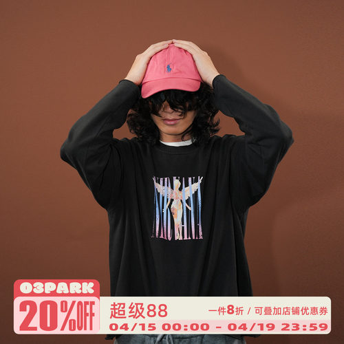 O3PARK复古涅槃印花短款卫衣