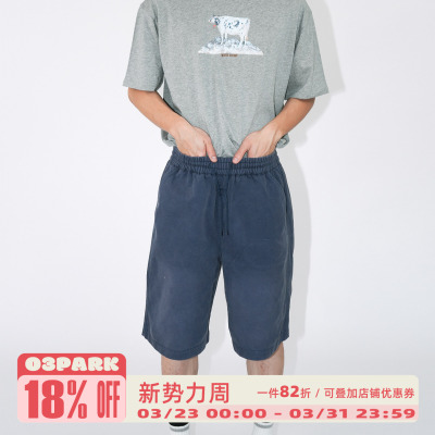 O3PARK复古做旧七分裤