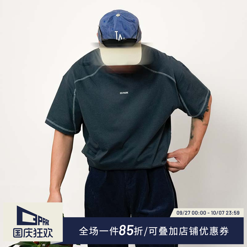 O3PARK解构撞色运动T恤