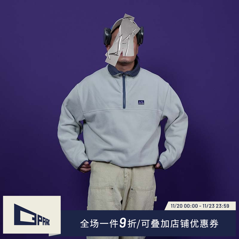 复古日系卫衣户外高领摇粒绒山系