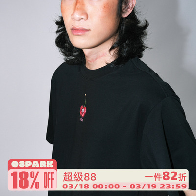 O3PARK新款车厘子水果印花T恤