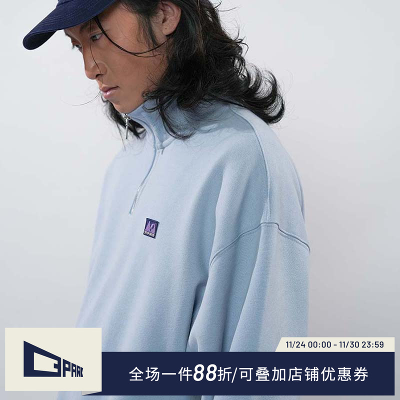 O3PARK加绒polo领子卫衣