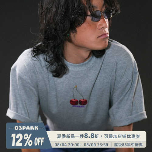 O3PARK索洛纳速干樱桃骰子T恤