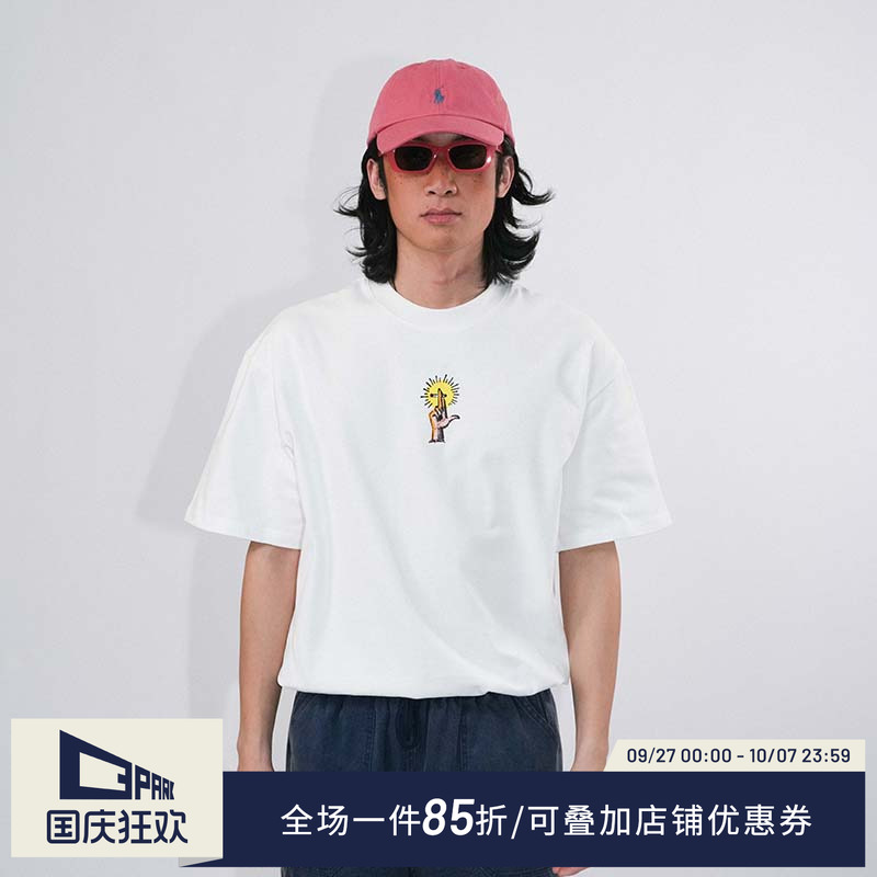 O3PARK速干凉感短袖宽松印花T恤