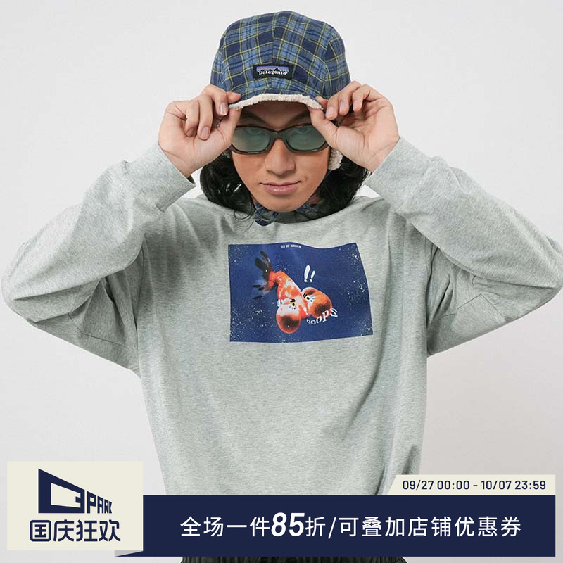 金鱼印花长袖T恤o3park