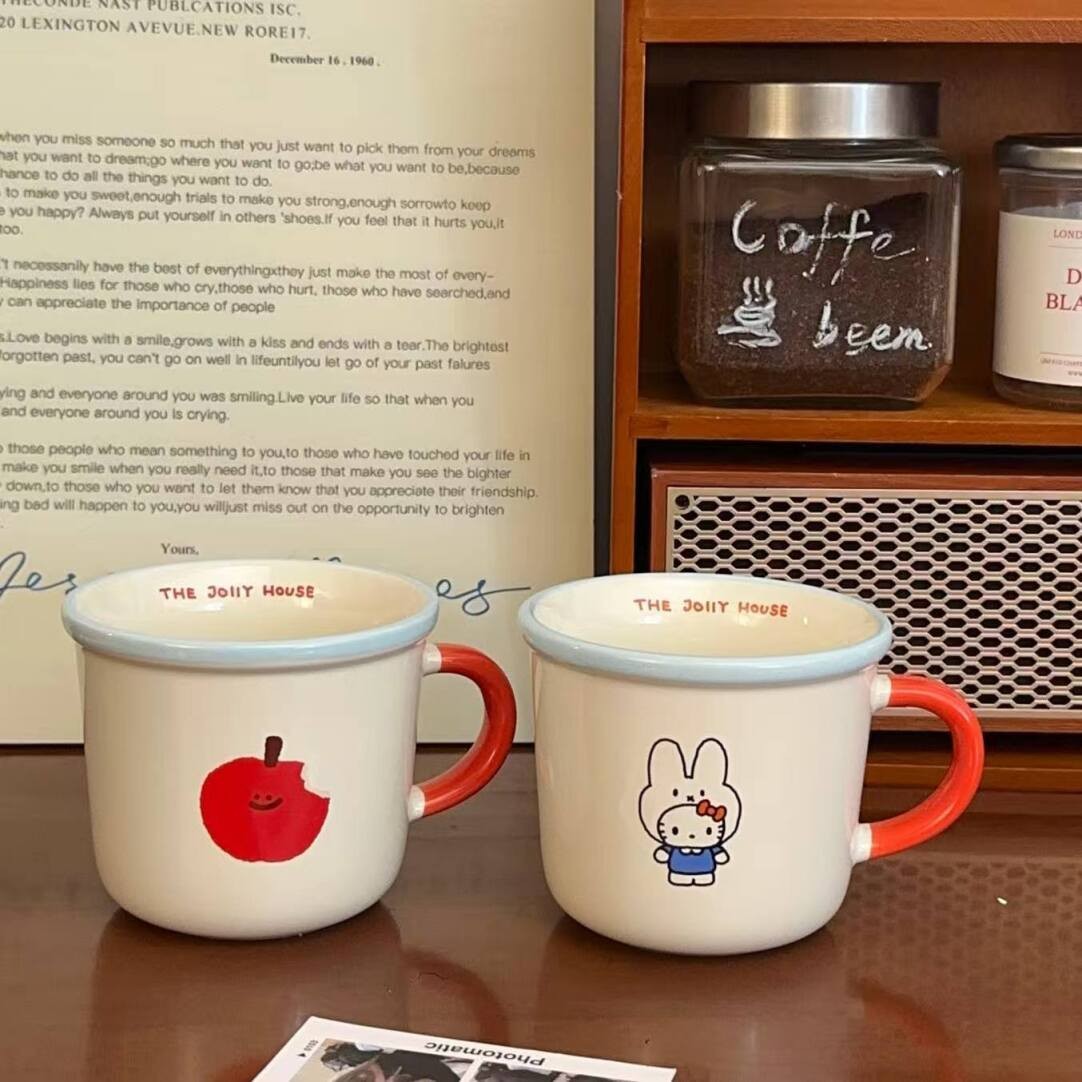 #ININ可爱马克杯女生陶瓷早餐杯办公室宿舍情侣咖啡杯礼盒装