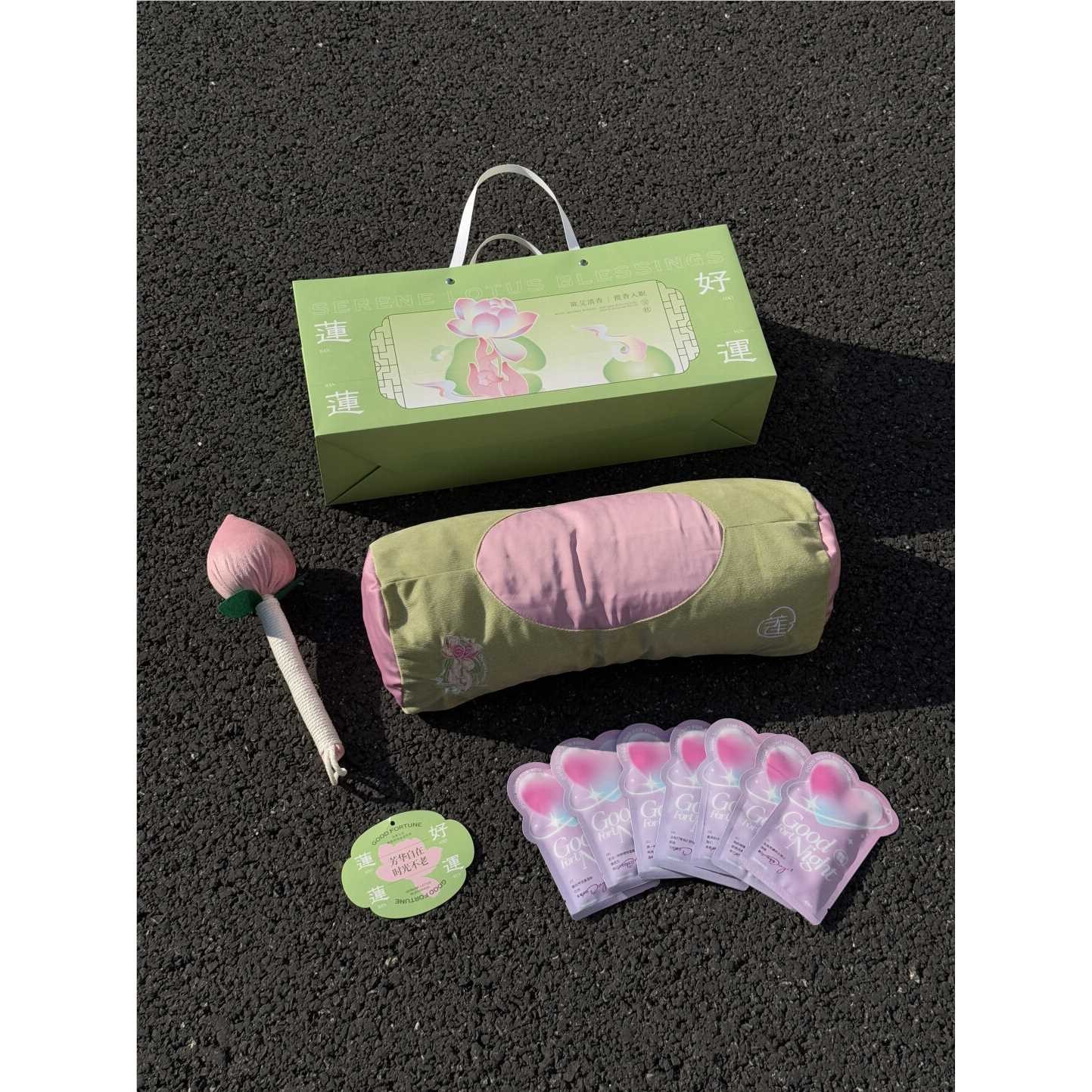 #ININ端午节送礼颈椎枕头艾草宝枕护颈护腰艾草艾灸草本圆柱枕