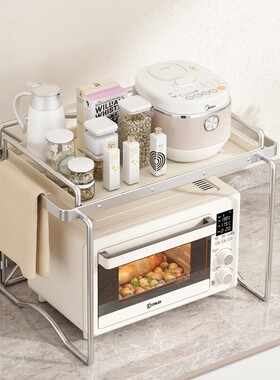 #ININ架台面储物架双层烤箱ins微波炉架子桌面收纳架用品家用