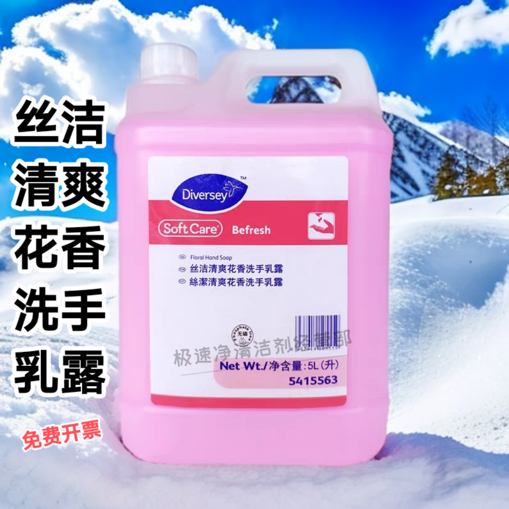 泰华施丝洁清爽花香洗手乳露5L*4瓶商用洗手液温和保湿清洁留香