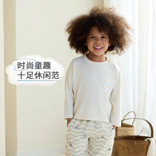 Petite Revery加拿大小云朵儿童圆领套头衫男童女童长袖T恤上衣春