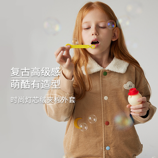 Petite Revery加拿大小云朵童装男女童时尚灯芯绒夹棉外套冬季