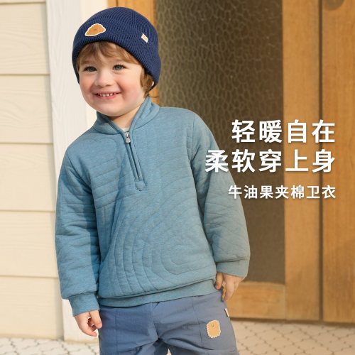 PR小云朵男童夹棉卫衣秋冬