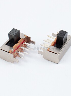 拨动开关SK22F02-G6 卧式侧脚滑动 2挡双排 电源微型拨动横柄