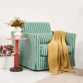 番茄设计出品 妙时沙发椅 芭乐绿条纹小户型现代家用休闲单人沙发