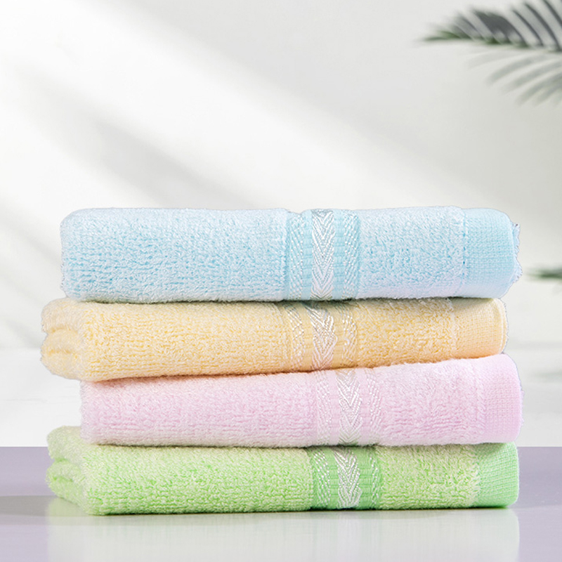414彩色横条小毛巾3条装 柔软亲肤亮丽丝家用通用洗澡小毛巾3653