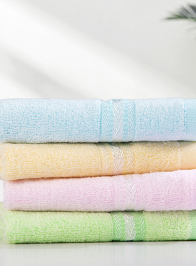 414彩色横条小毛巾3条装 柔软亲肤亮丽丝家用通用洗澡小毛巾3653