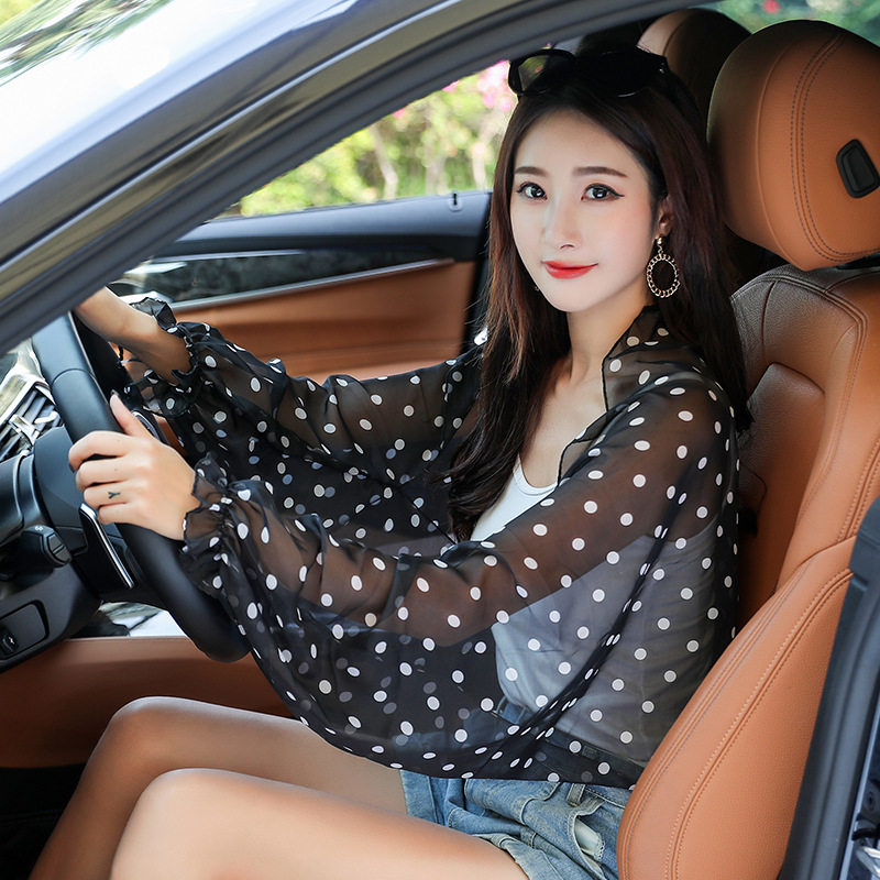 防晒冰袖女夏连肩护臂大码宽松