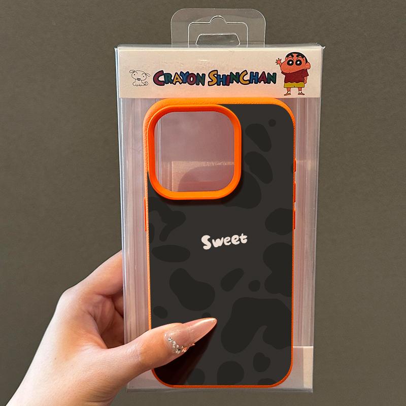 简约英文ins风适用苹果17promax荔枝纹手机壳iPhone16/15pro新款14全包13promax防摔12pro磨砂11promax防摔套