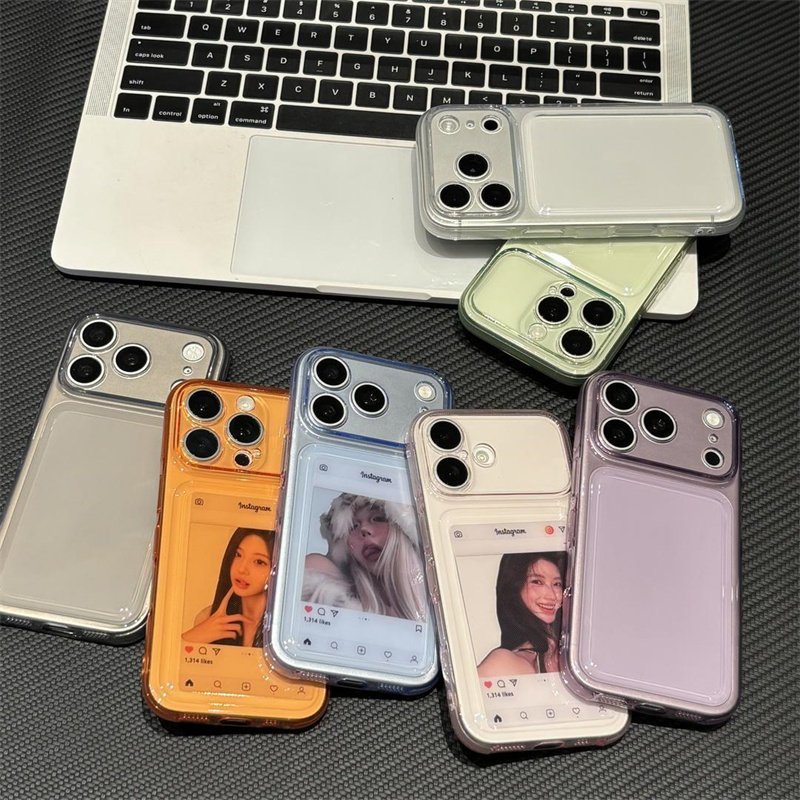 韩系秒变18大视窗气垫适用苹果17/18promax手机壳简约高级感ins风iPhone16/15/14/13/12/11透明软套air