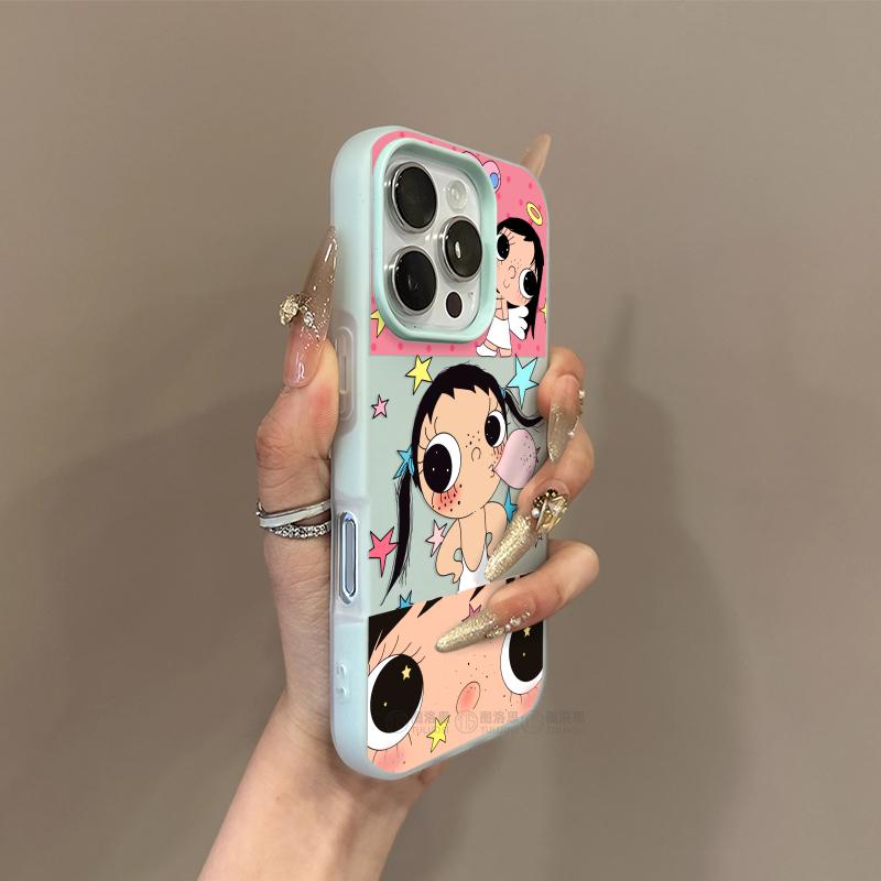 ins风泡泡小玉果冻二合一适用苹果17promax手机壳16/15磨砂肤感iPhone14小众创意13Pro简约个性17AIR卡通新款