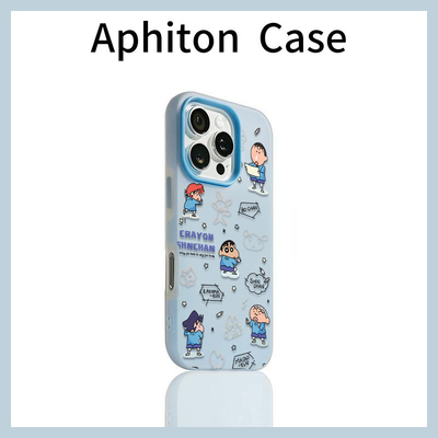 涂鸦画小新适用苹果17promax果冻air肤感二合一手机壳iPhone16/15pro可爱卡通华为P70vivo小米15oppo防摔套壳