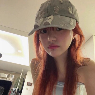 拆版定制  Thug club 双子弹破坏做旧鸭舌帽 双色水洗男女棒球帽