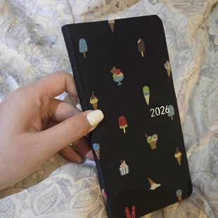 2026年新款 朗姆森林刺绣日程本a6高颜值学生周计划手帐笔记本子