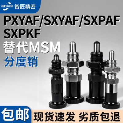 智匠精密不锈钢细牙旋钮柱塞分度