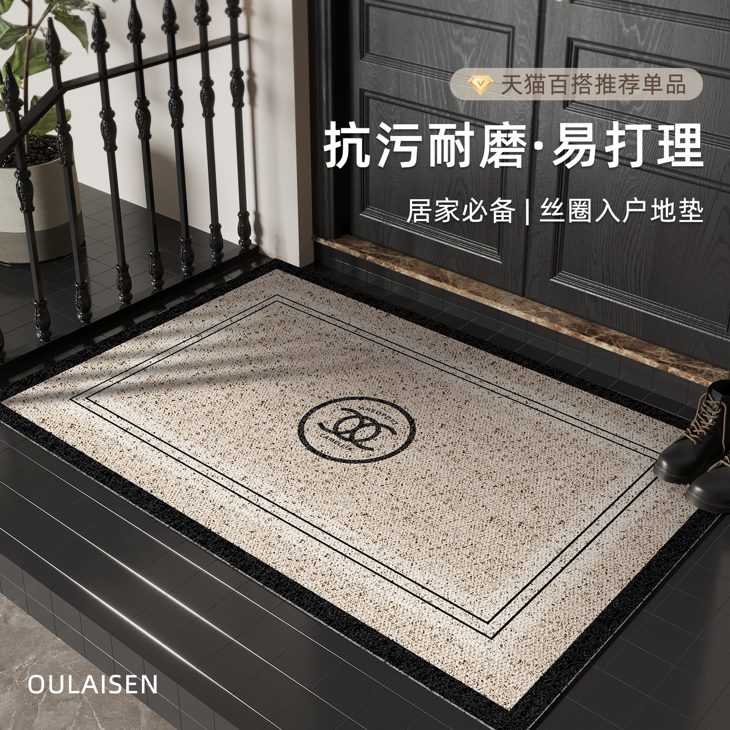 丝圈入户门地垫室外耐脏防滑脚垫