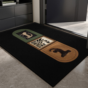 地垫入户门垫2026新款进门门口中古风耐脏防滑脚垫可定制免洗地毯