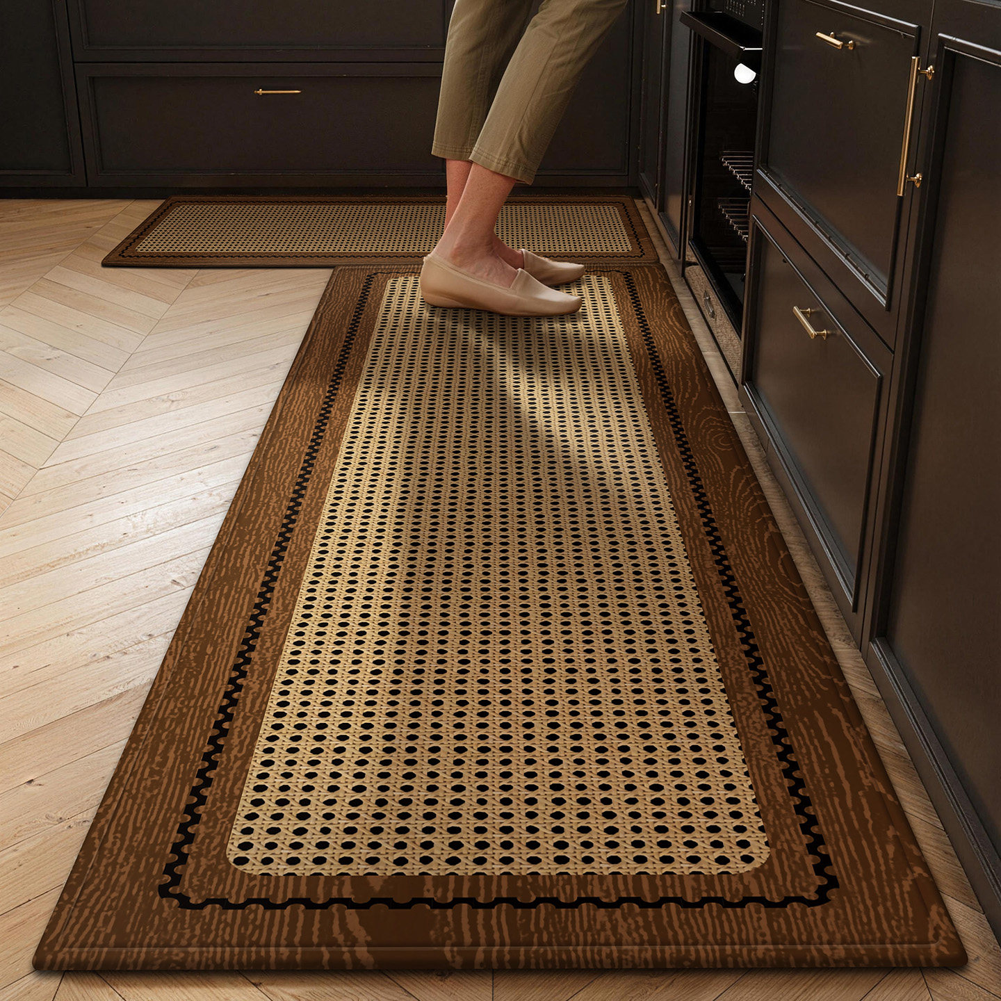 美式复古厨房地垫吸水吸油耐脏免洗防滑脚垫好打理长条地毯可定制,居家布艺,厨房地垫,淘宝优惠券,粉丝福利购,淘宝优惠卷