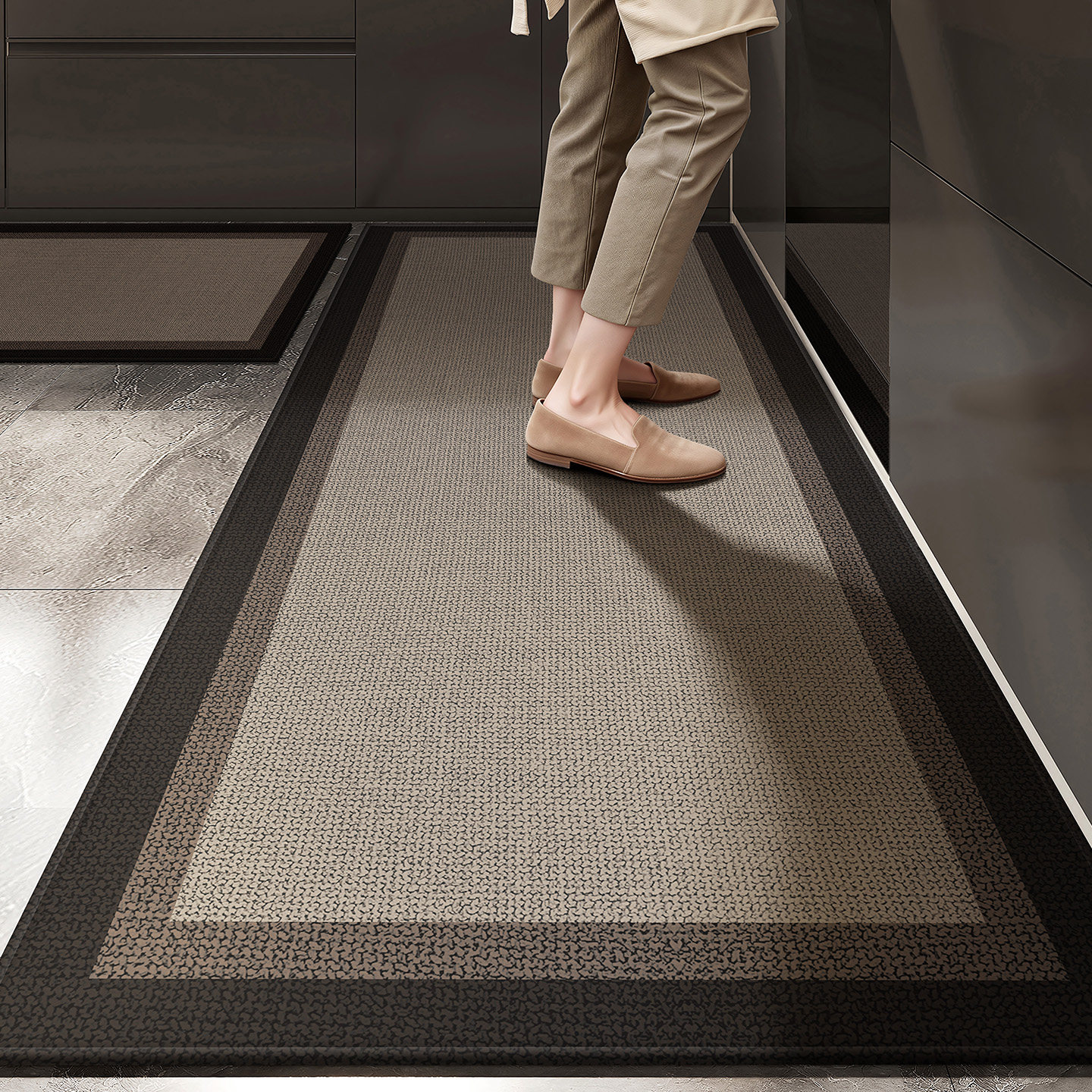 厨房地垫耐脏免洗脚垫轻奢风家用防油污长条垫子防摔防滑垫可裁剪,居家布艺,厨房地垫,淘宝优惠券,粉丝福利购,淘宝优惠卷