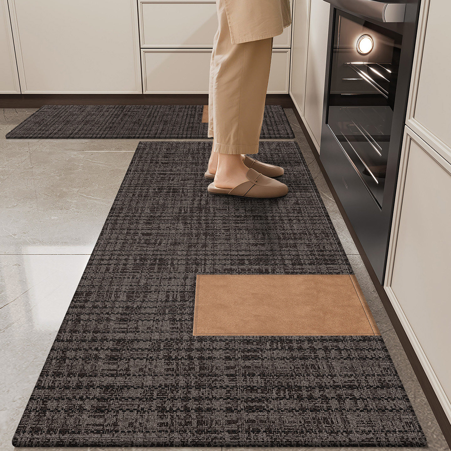 厨房地垫高级感免洗可擦脚垫家用条形防水防污垫子好打理耐脏地毯,居家布艺,厨房地垫,淘宝优惠券,粉丝福利购,淘宝优惠卷