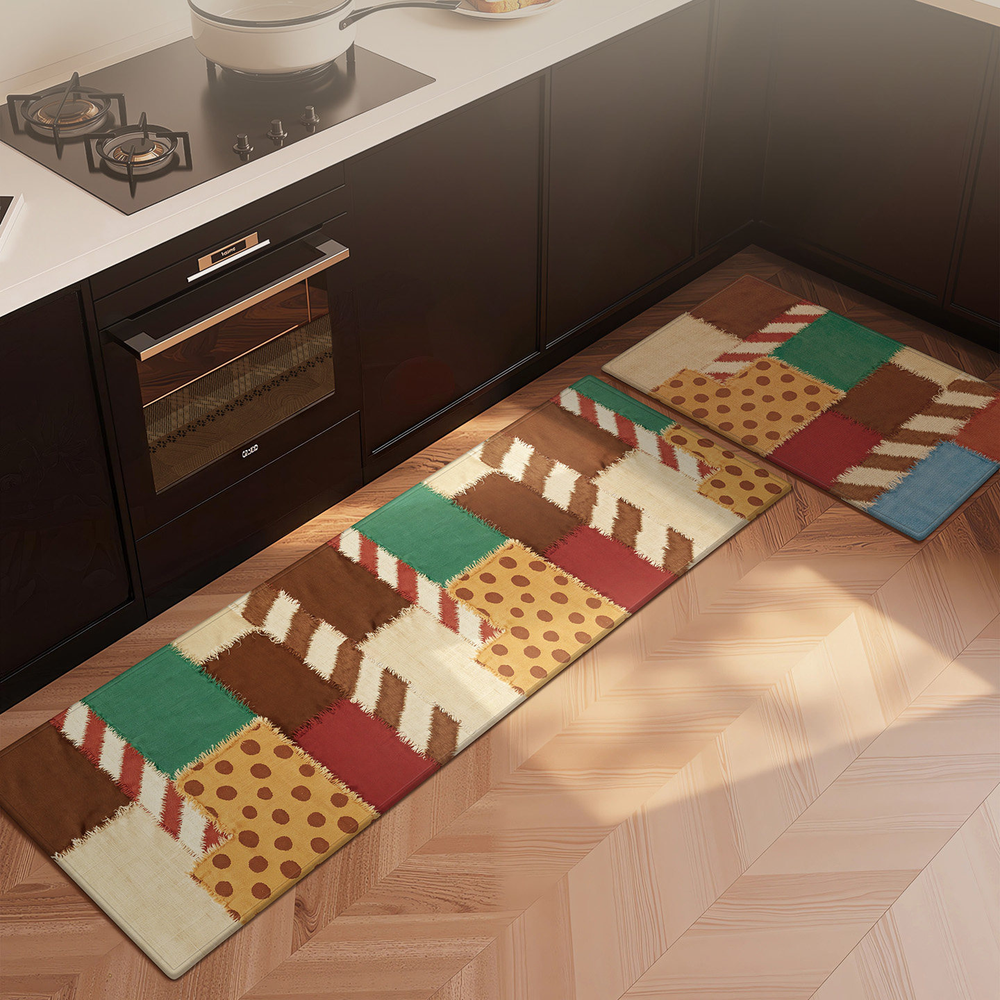 复古风厨房地垫编织纹家用吸水吸油脚垫可定制美式长条耐脏防滑垫,居家布艺,厨房地垫,淘宝优惠券,粉丝福利购,淘宝优惠卷