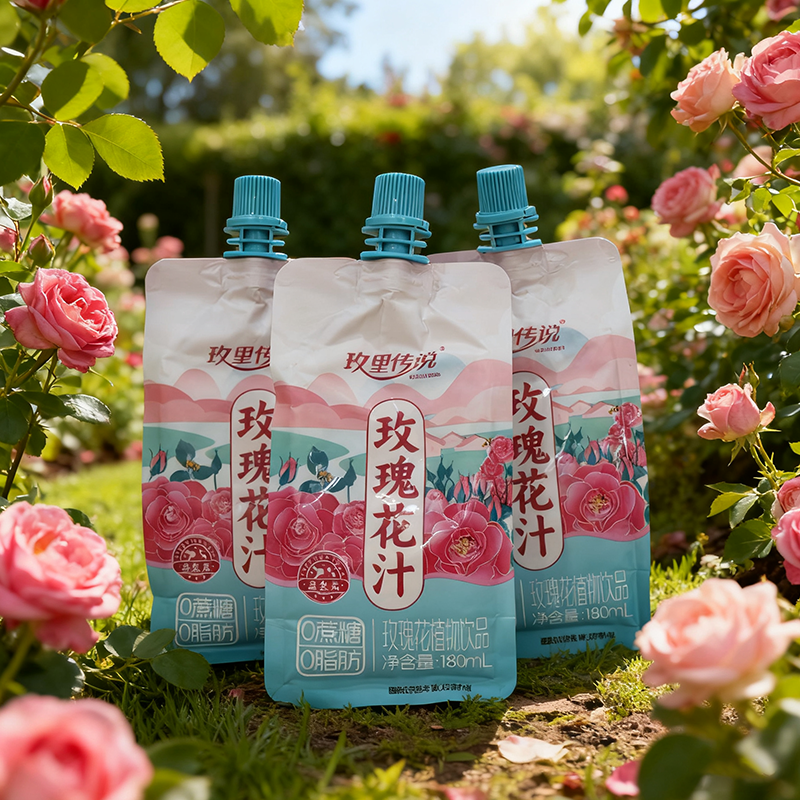 玫里传说玫瑰花汁袋装180ml国潮果醋饮料云南特产随身