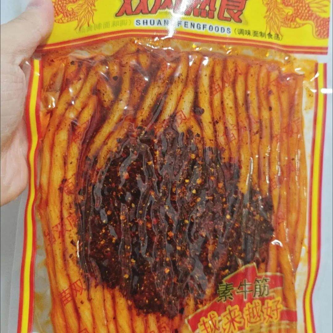 贵州特产味源双凤熟食辣条牛板筋208g素面筋童年麻辣吃零食