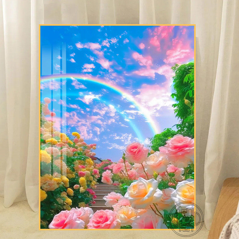 钻石画满钻蔷薇花卉手工年钻画