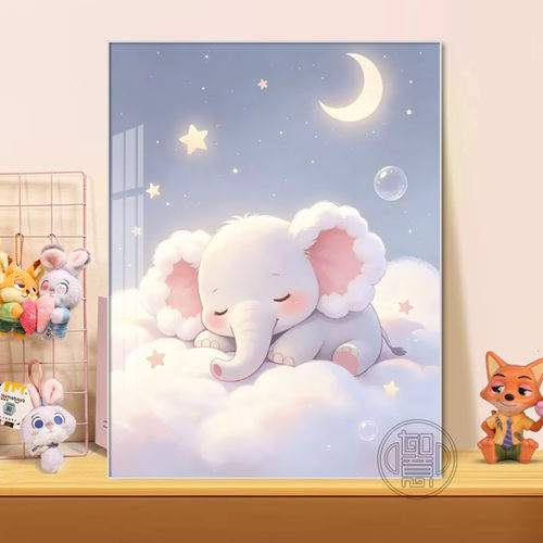 小象钻石画2026新款手工diy钻石贴画儿童带框方钻高颜值砖石画