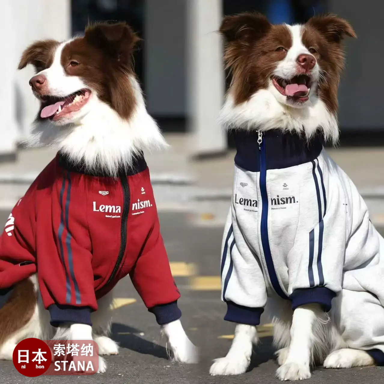 日本帅气中大型狗狗宠物衣服秋冬金毛边牧拉布拉多加绒保暖外套潮